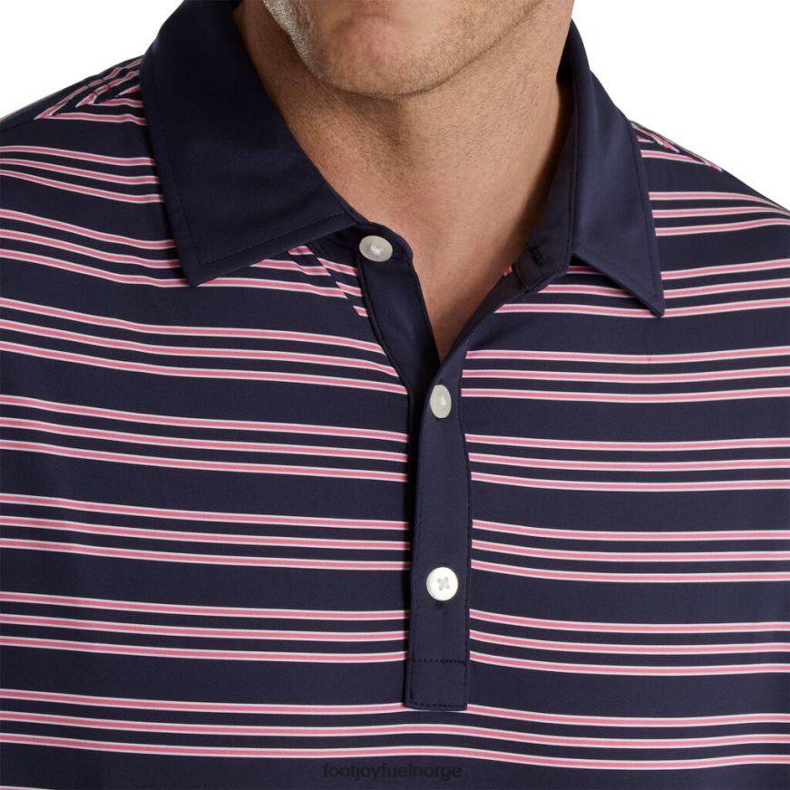 trio stripe lisle self krage marine R6P2F2681 marinen Footjoy