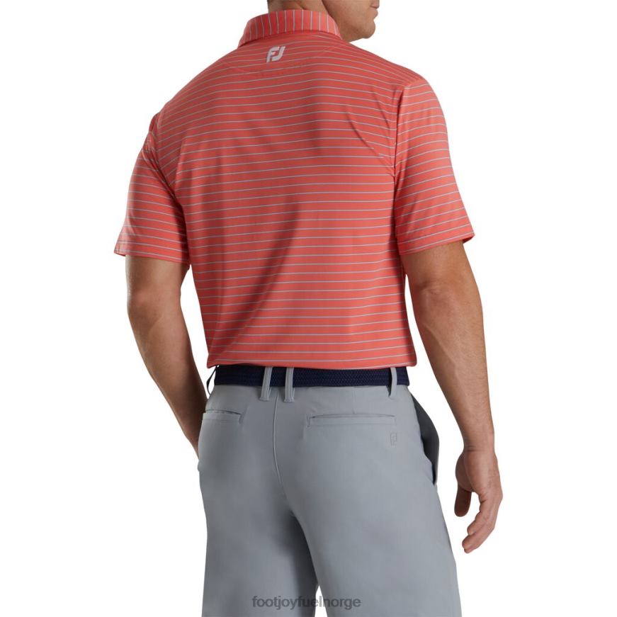 trippel nålestripe lisle selvkrage korall R6P2F1843 korall Footjoy