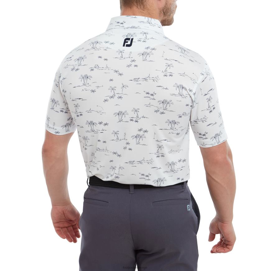 tropisk golf Lisle hvit-marine R6P2F76 hvit-marine Footjoy