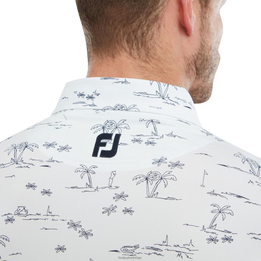 tropisk golf Lisle hvit-marine R6P2F76 hvit-marine Footjoy