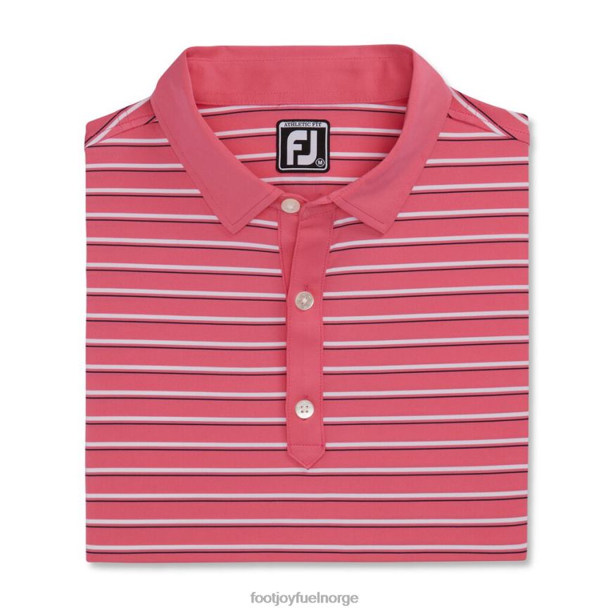 vannmelon atletisk passform multi-stripe lisle self krage R6P2F1800 vannmelon Footjoy