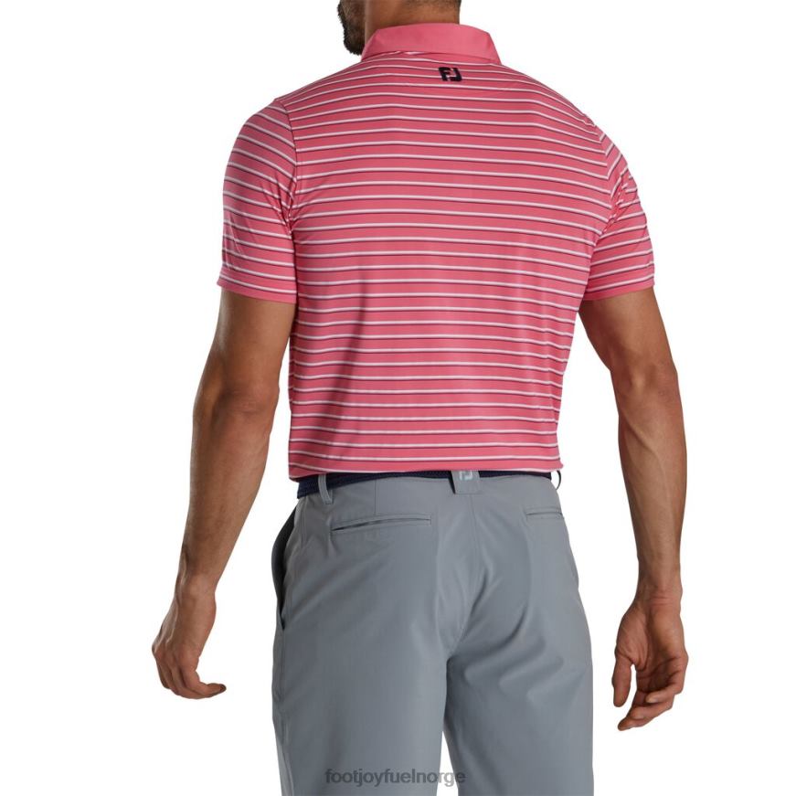 vannmelon atletisk passform multi-stripe lisle self krage R6P2F1800 vannmelon Footjoy