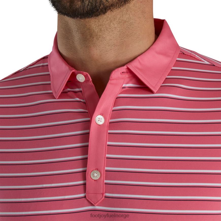 vannmelon atletisk passform multi-stripe lisle self krage R6P2F1800 vannmelon Footjoy