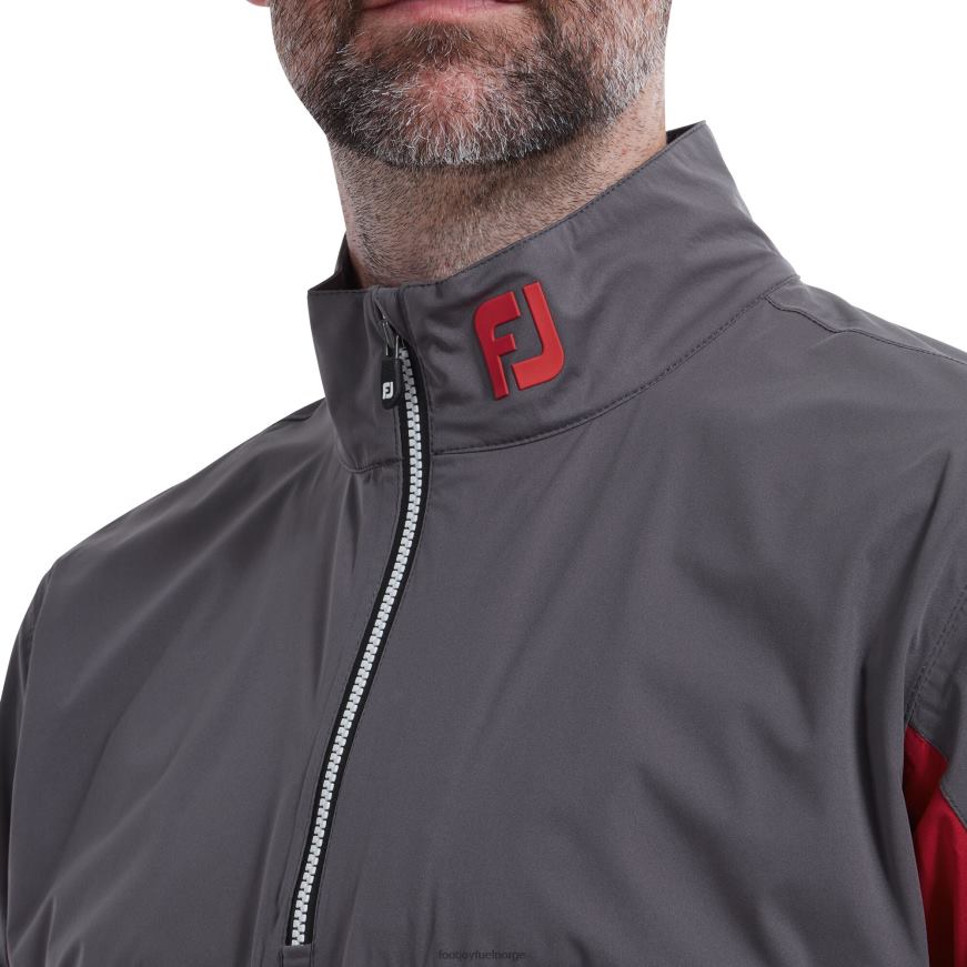 fj hydroknit 1-2 zip kull-rød-hvit R6P2F304 kull-rød-hvit Footjoy