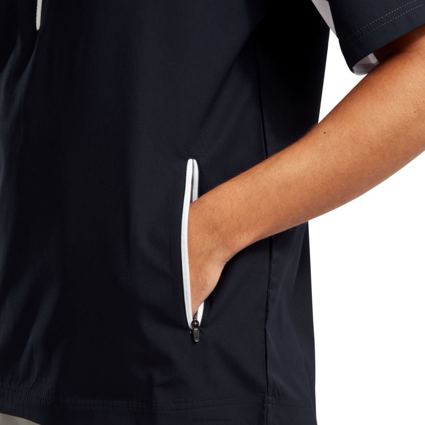 marine-hvit fj halvglidelås s-s vindskjorte R6P2F306 marine-hvit Footjoy