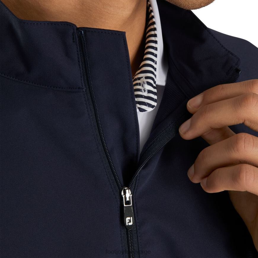marineblå vindskjorte med halv glidelås R6P2F2175 marinen Footjoy