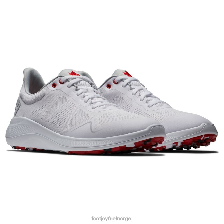 flex canada sko hvit-rød R6P2F2656 hvit rød Footjoy