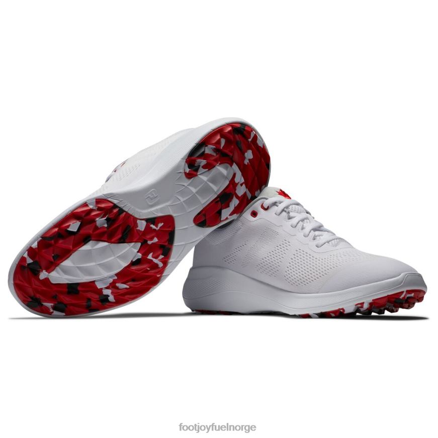 flex canada sko hvit-rød R6P2F2656 hvit rød Footjoy