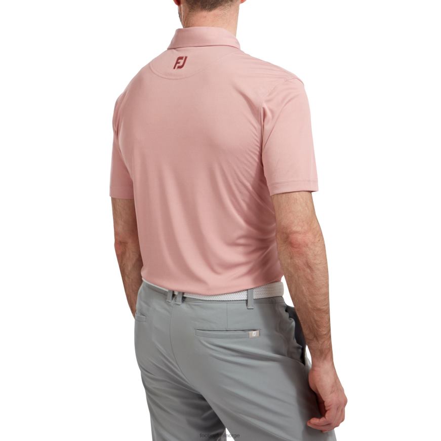 birdseye jacquard med stripekant kappe rød R6P2F1267 kappe rød Footjoy