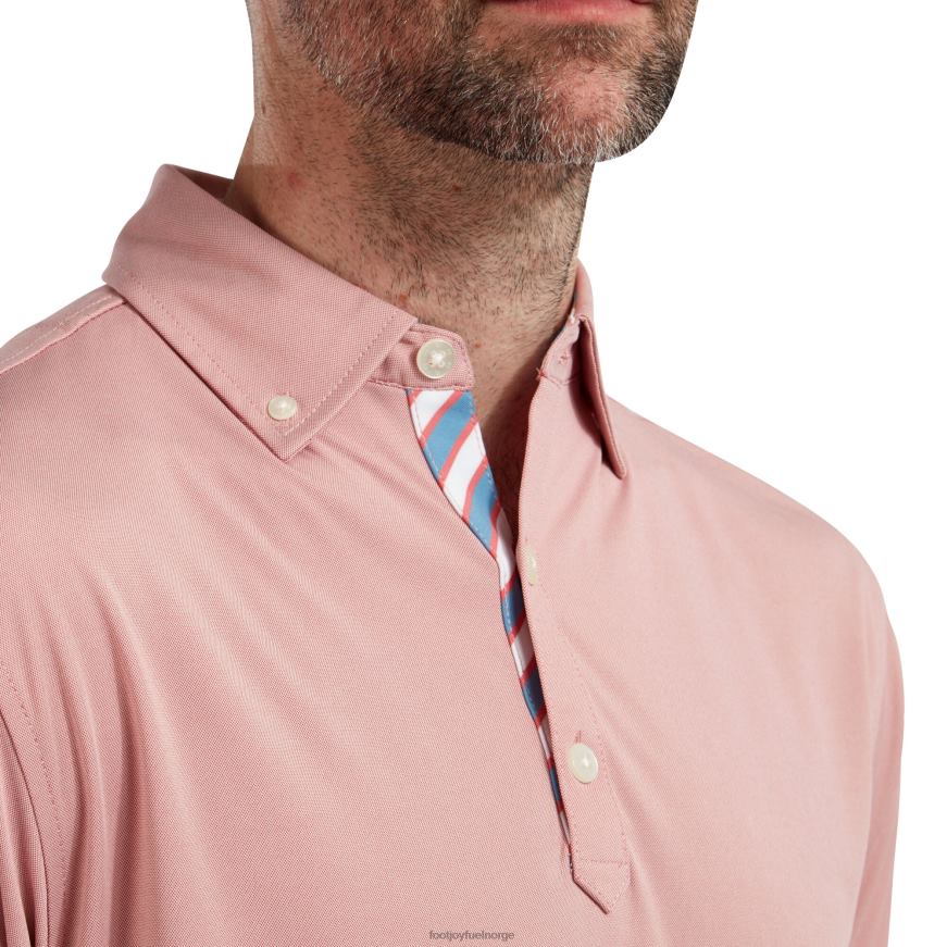 birdseye jacquard med stripekant kappe rød R6P2F1267 kappe rød Footjoy