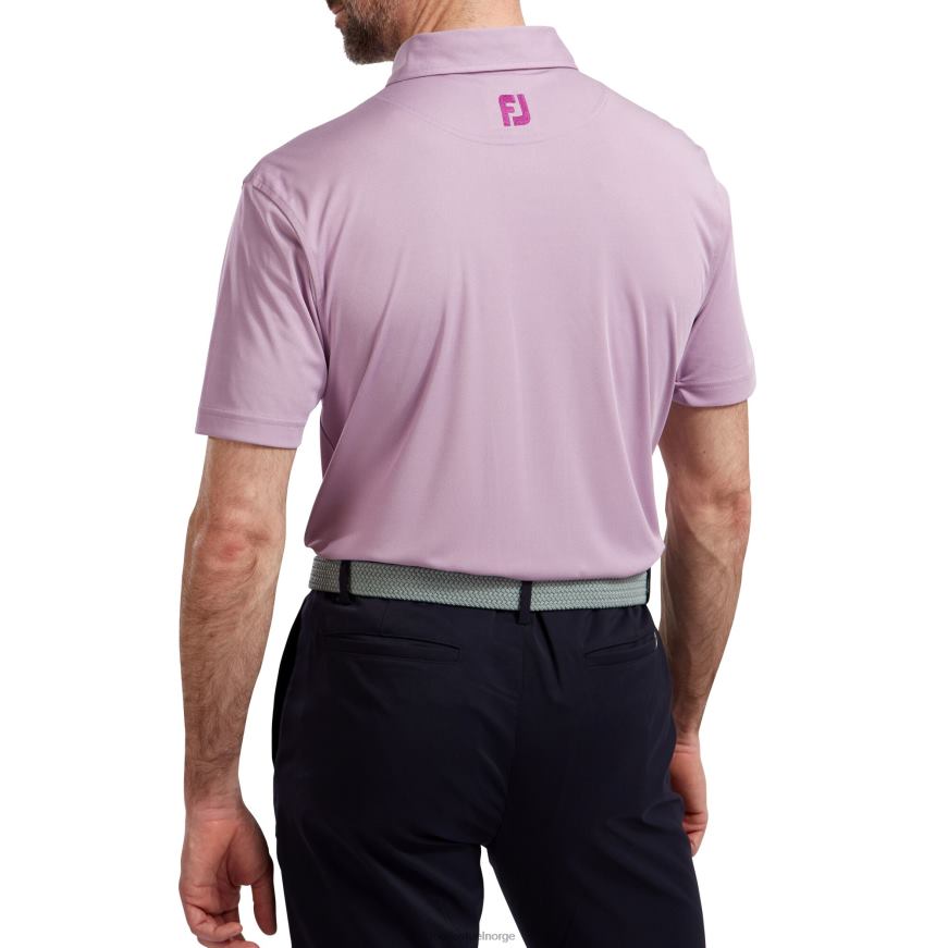 birdseye jacquard med stripekant morbær R6P2F457 morbær Footjoy