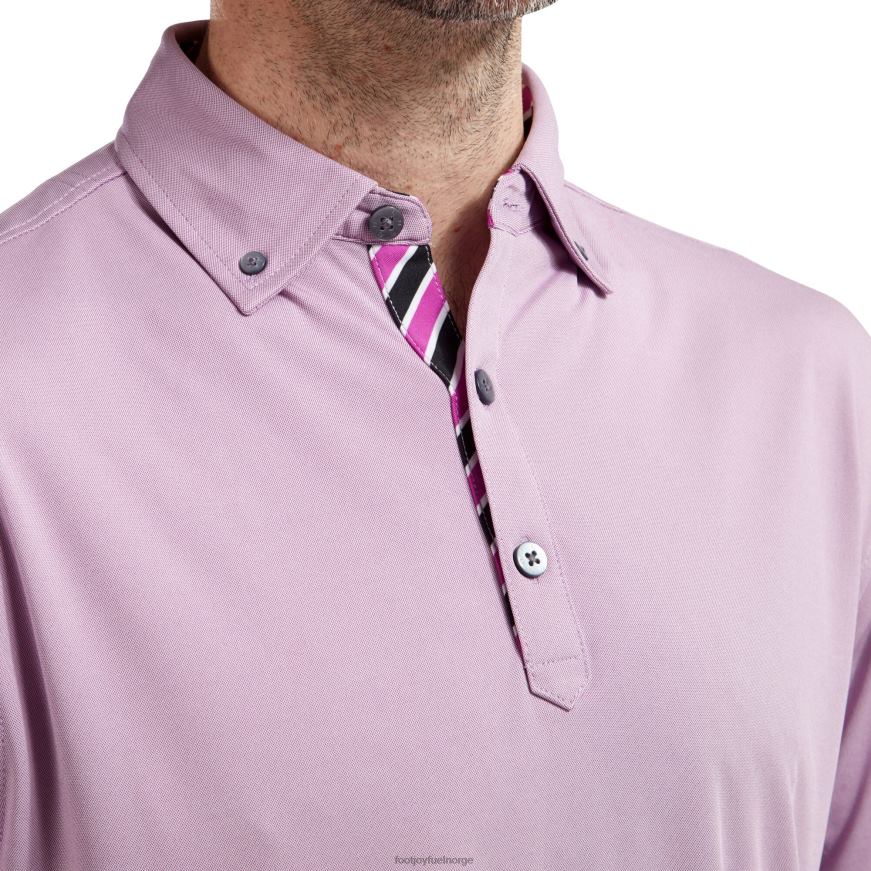 birdseye jacquard med stripekant morbær R6P2F457 morbær Footjoy