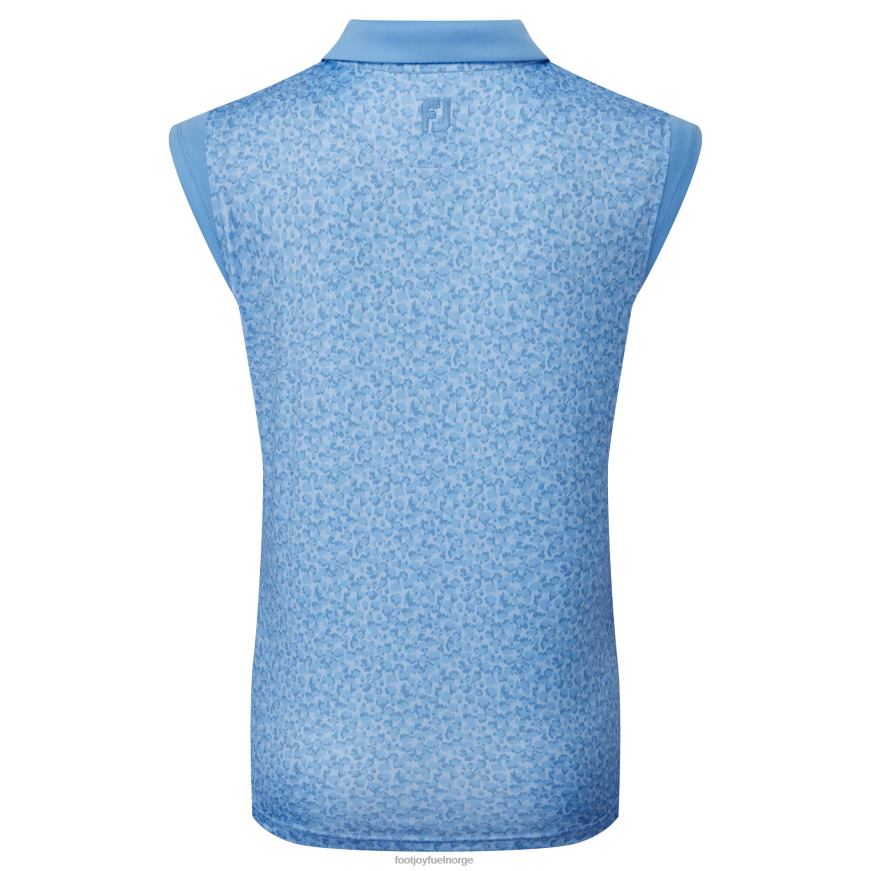 blue jay dame caps sleeves print interlock R6P2F1574 blå jay Footjoy