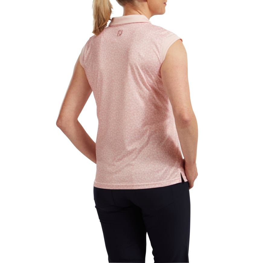 blush rosa dame cap sleeves print interlock R6P2F750 rødme rosa Footjoy