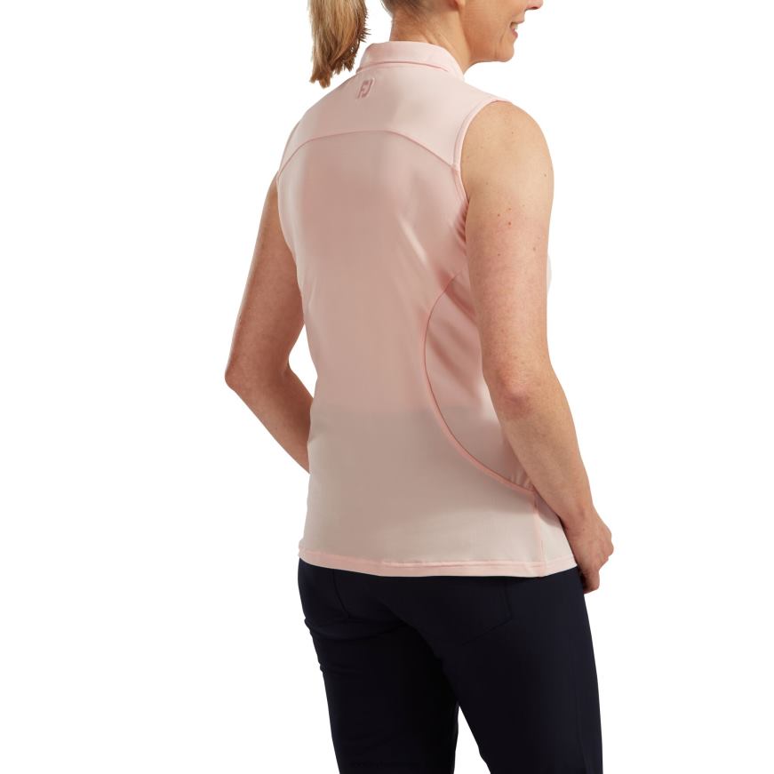 blush rosa kvinners mesh rygg solid ermeløs lisle R6P2F743 rødme rosa Footjoy
