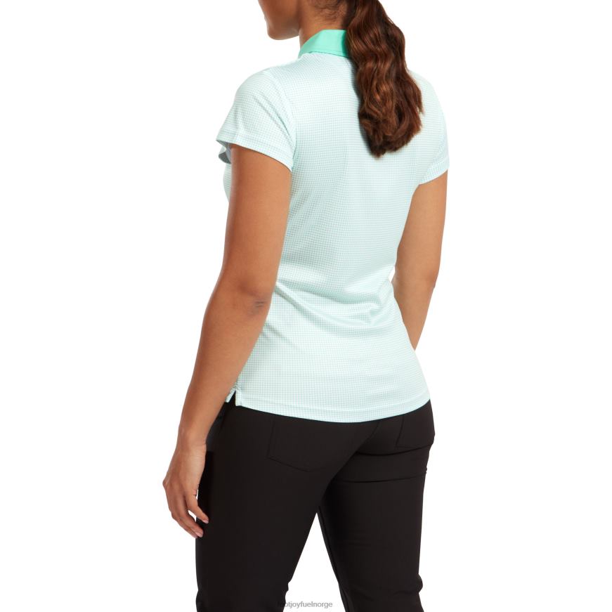 ermeløs dameskjorte med nakkekant i jadestein R6P2F1561 jade stein Footjoy