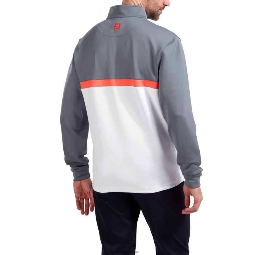 fargeblokkert chill-out genser skifer-hvit-korall R6P2F508 skifer-hvit-korall Footjoy