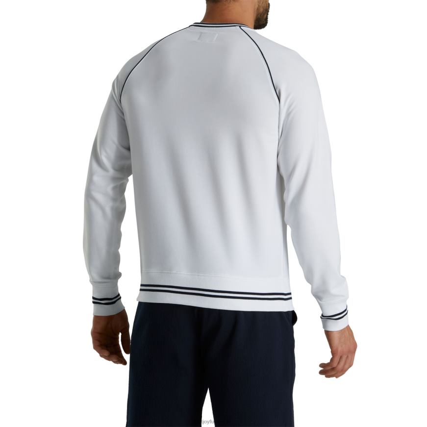 fransk frotté raglan crewneck hvit-marine R6P2F436 hvit-marine Footjoy