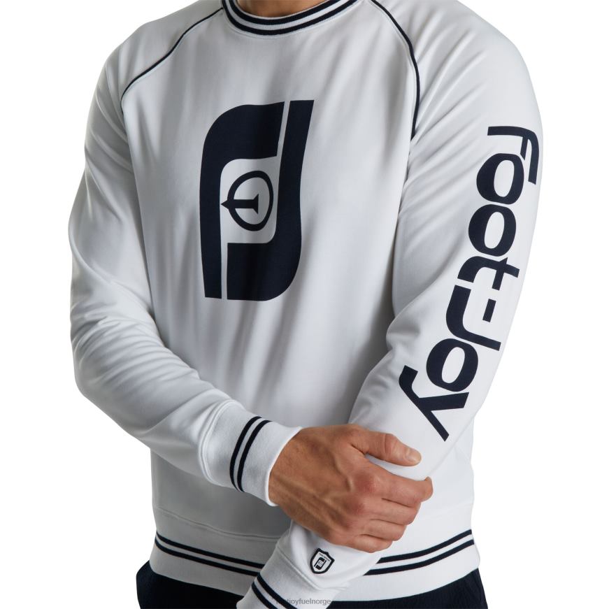fransk frotté raglan crewneck hvit-marine R6P2F436 hvit-marine Footjoy