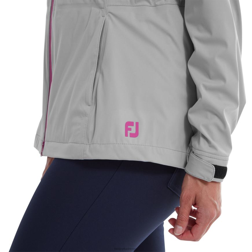grå-rosa hydrostrikkejakke for kvinner R6P2F710 grå-rosa Footjoy
