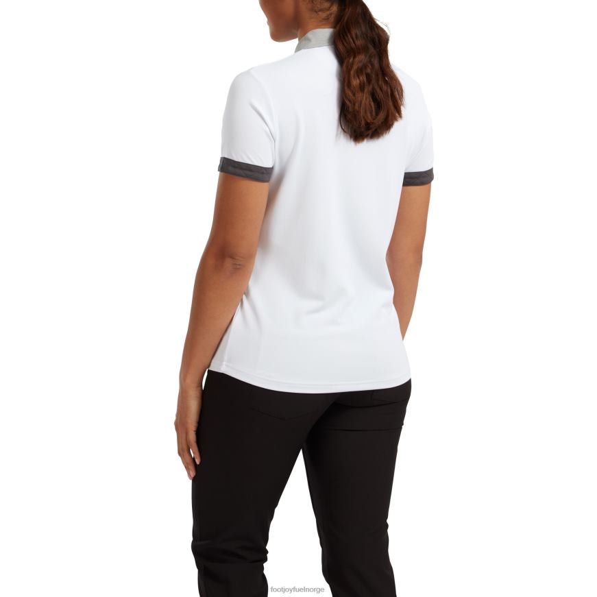 hvit blokkert piké for kvinner R6P2F1554 hvit Footjoy