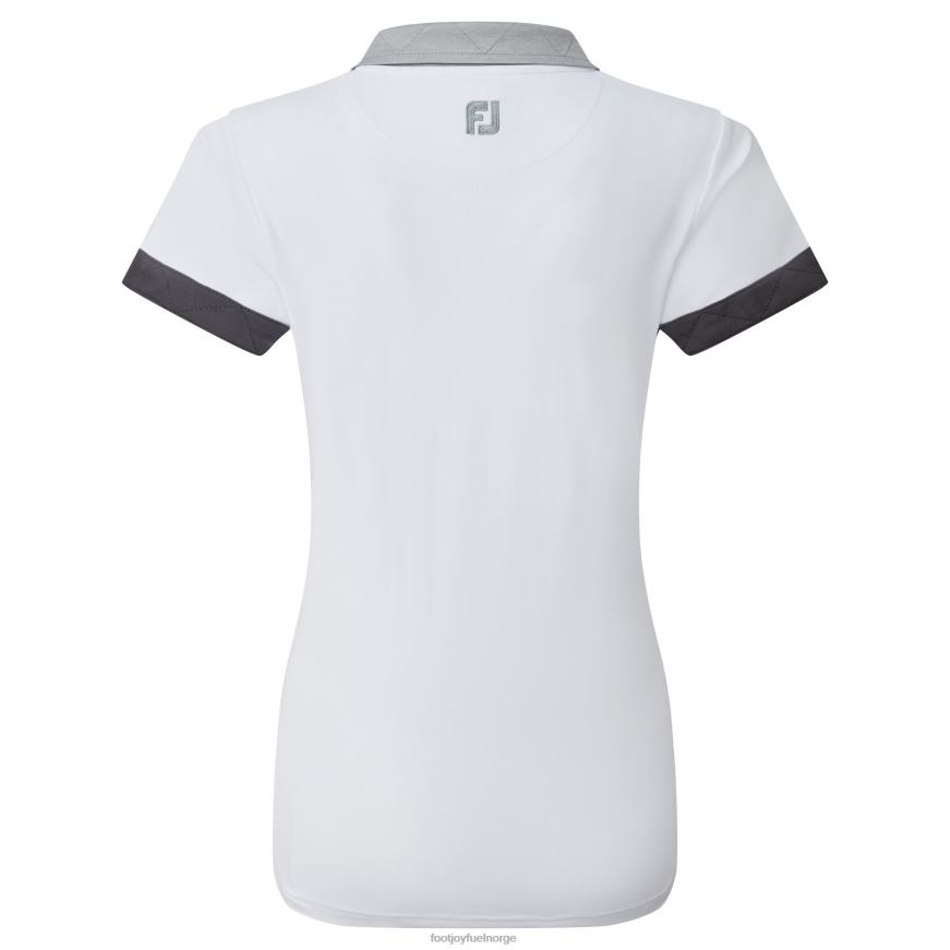 hvit blokkert piké for kvinner R6P2F1554 hvit Footjoy