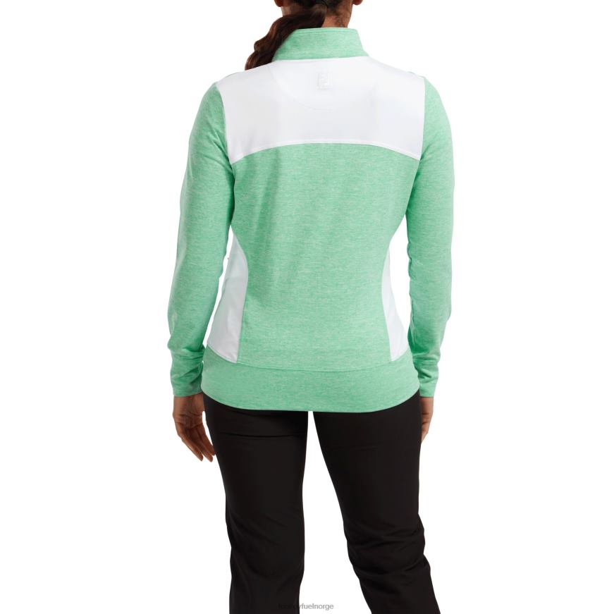 jade stein-hvit kvinners full glidelås strikket mellomlag R6P2F1578 jade stein-hvit Footjoy
