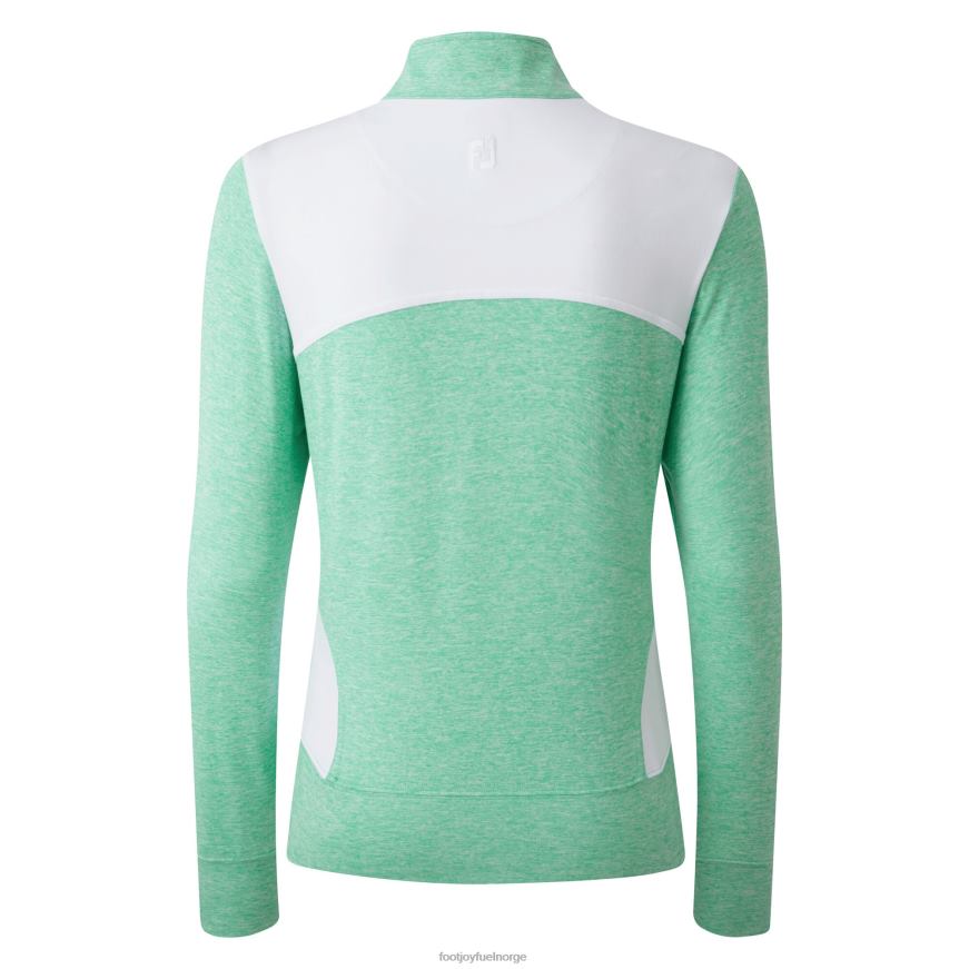 jade stein-hvit kvinners full glidelås strikket mellomlag R6P2F1578 jade stein-hvit Footjoy