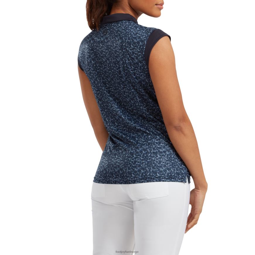kvinners caps sleeve print interlock marine R6P2F1573 marinen Footjoy