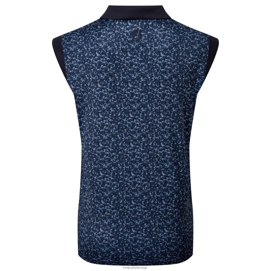 kvinners caps sleeve print interlock marine R6P2F1573 marinen Footjoy