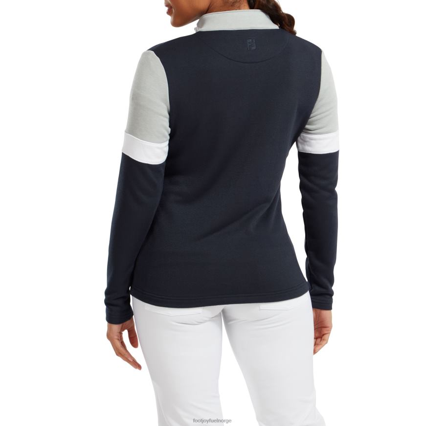 kvinners full-glidelås blokkert mellomlag marine R6P2F741 marinen Footjoy