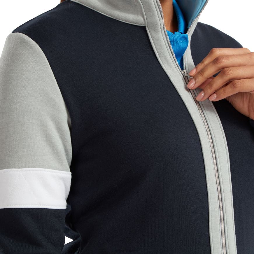 kvinners full-glidelås blokkert mellomlag marine R6P2F741 marinen Footjoy