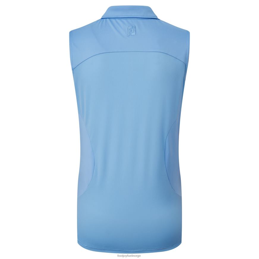 kvinners mesh rygg solid ermeløs Lisle Blue Jay R6P2F1567 blå jay Footjoy