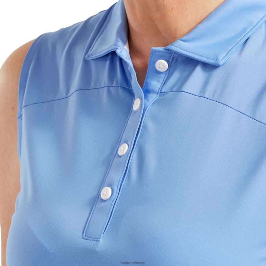 kvinners mesh rygg solid ermeløs Lisle Blue Jay R6P2F1567 blå jay Footjoy