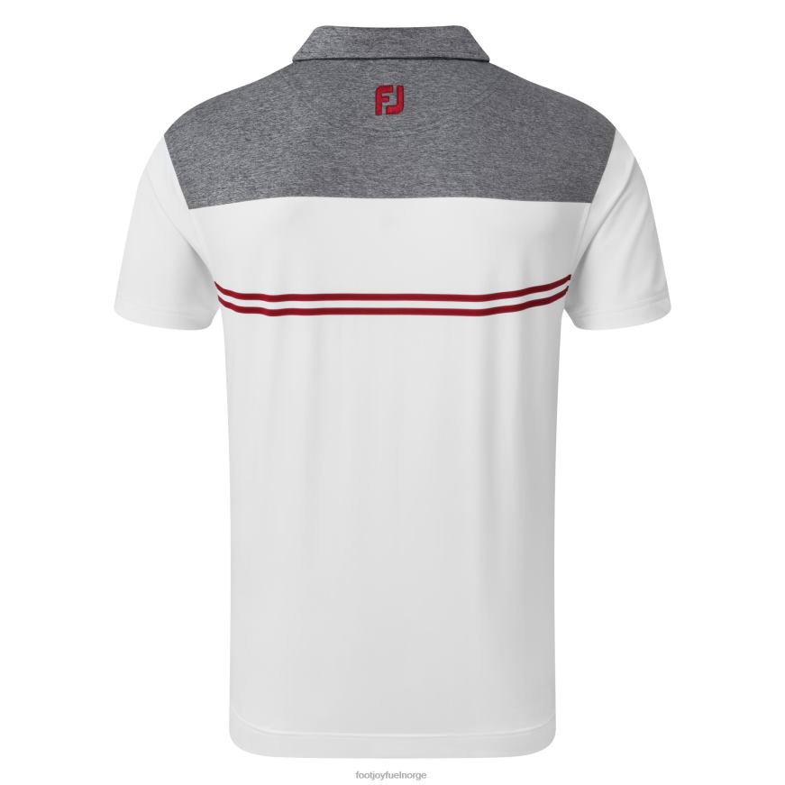 lyngfargeblokk lisle ytelsesskjorter marine-hvit-rød R6P2F1263 marine-hvit-rød Footjoy