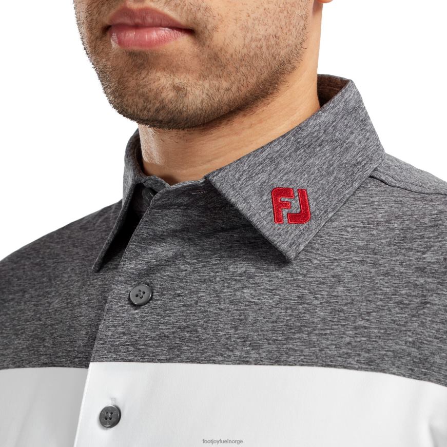 lyngfargeblokk lisle ytelsesskjorter marine-hvit-rød R6P2F454 marine-hvit-rød Footjoy