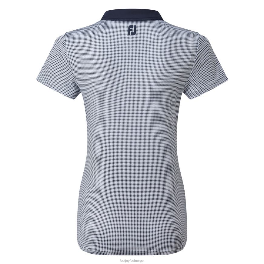 marine ermeløs dameskjorte med lisle med halskant R6P2F1559 marinen Footjoy