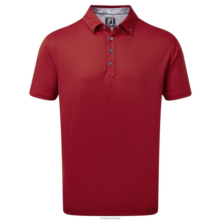 merlot stretch pique med vintage blomsterdekor R6P2F452 merlot Footjoy