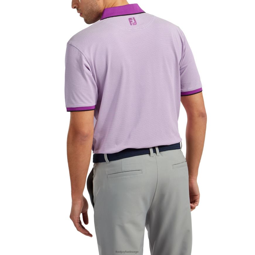 morbær-hvit piké ministripe R6P2F470 morbær-hvit Footjoy