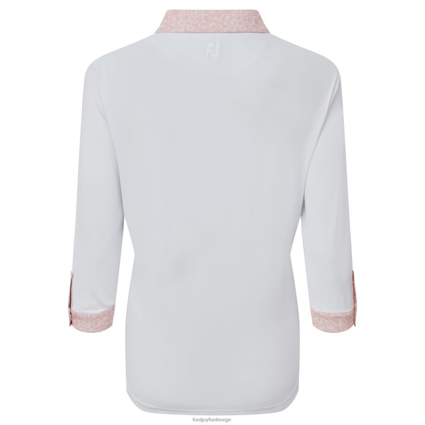 piké med 3-4 ermer for kvinner med hvit print R6P2F1564 hvit Footjoy