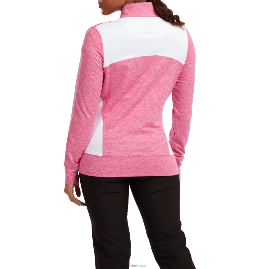 rosa-hvit dame-helglidelåsstrikket mellomlag R6P2F1577 rosa-hvit Footjoy