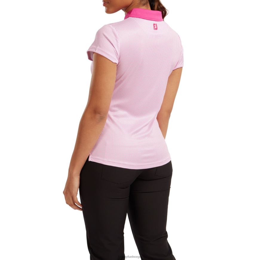 rose dame lisle ermeløs skjorte med halskant R6P2F1560 rose Footjoy