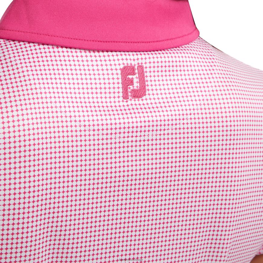 rose dame lisle ermeløs skjorte med halskant R6P2F1560 rose Footjoy