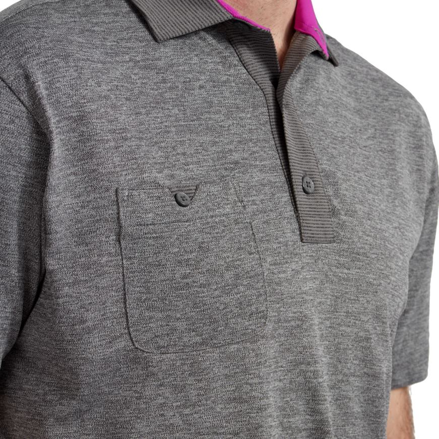 sort lyngpiké med nålestripekant R6P2F482 svart Footjoy