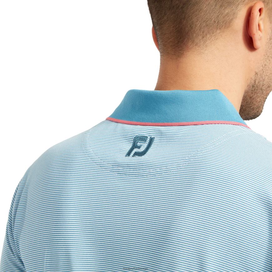 storm blå-hvit piké ministripe R6P2F468 storm blå-hvit Footjoy