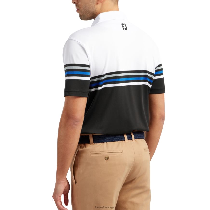 stretch pique fargeblokk hvit-svart R6P2F495 hvit svart Footjoy