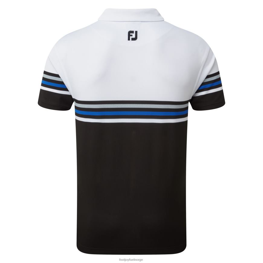 stretch pique fargeblokk hvit-svart R6P2F495 hvit svart Footjoy