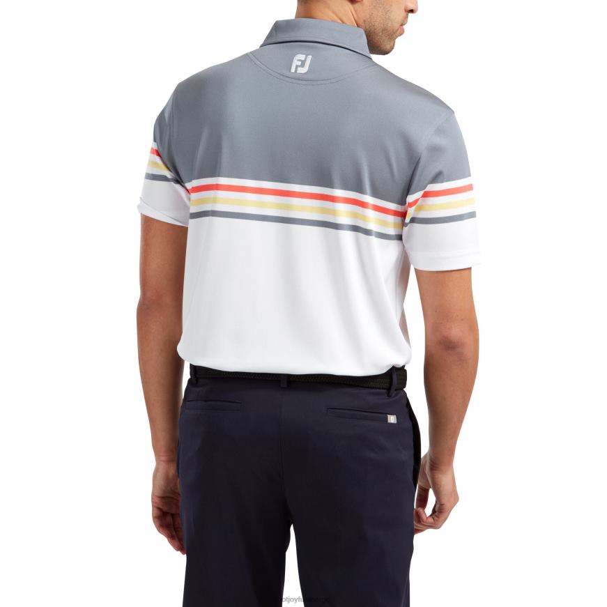 stretch pique fargeblokk skifer-hvit R6P2F496 skifer-hvit Footjoy