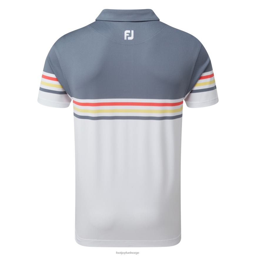 stretch pique fargeblokk skifer-hvit R6P2F496 skifer-hvit Footjoy