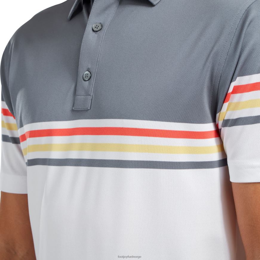 stretch pique fargeblokk skifer-hvit R6P2F496 skifer-hvit Footjoy